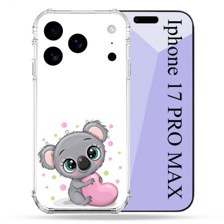 Coque Renforcée Pour Iphone 17 Pro Max Animal Koala Cœur