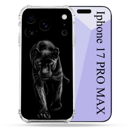 Coque Renforcée Pour Iphone 17 Pro Max Animal Panthère Noire