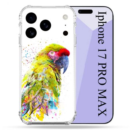 Coque Renforcée Pour Iphone 17 Pro Max Animal Perroquet Jaune