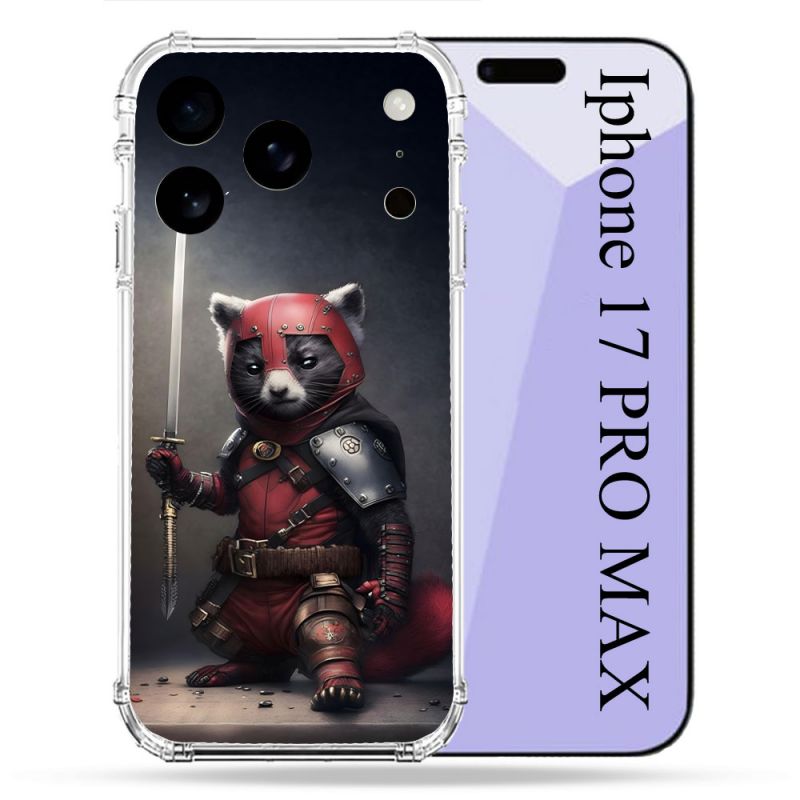Coque Renforcée Pour Iphone 17 Pro Max Animal Raton Samouraï