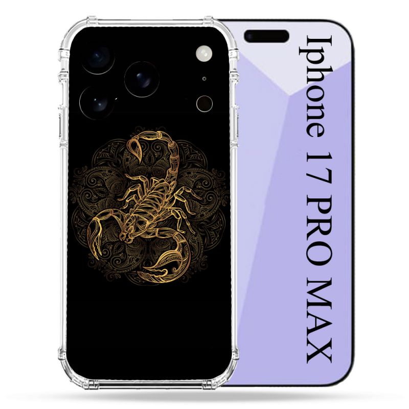 Coque Renforcée Pour Iphone 17 Pro Max Animal Scorpion Fresque