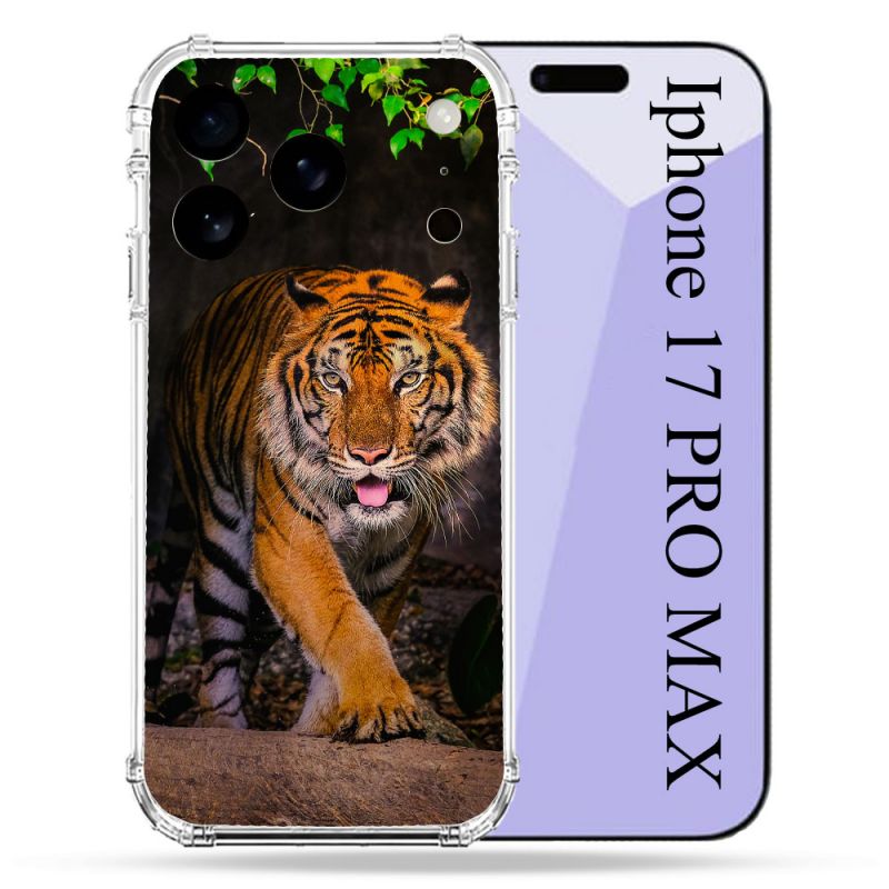 Coque Renforcée Pour Iphone 17 Pro Max Animal Tigre Jungle