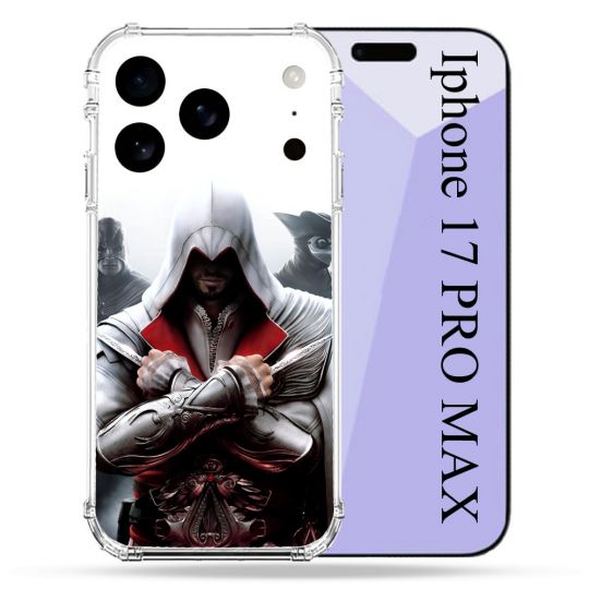 Coque Renforcée Pour Iphone 17 Pro Max Assassin Creed Mask