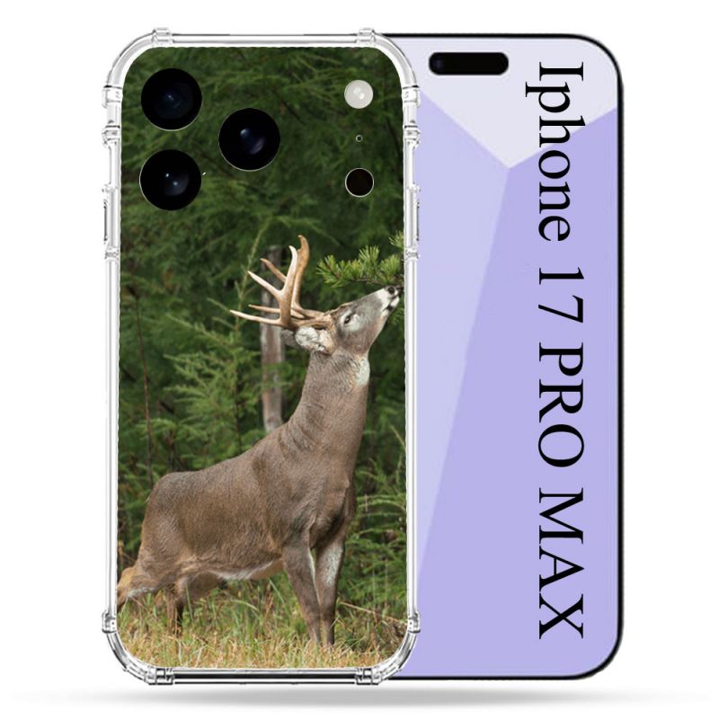 Coque Renforcée Pour Iphone 17 Pro Max Chasse Cerf