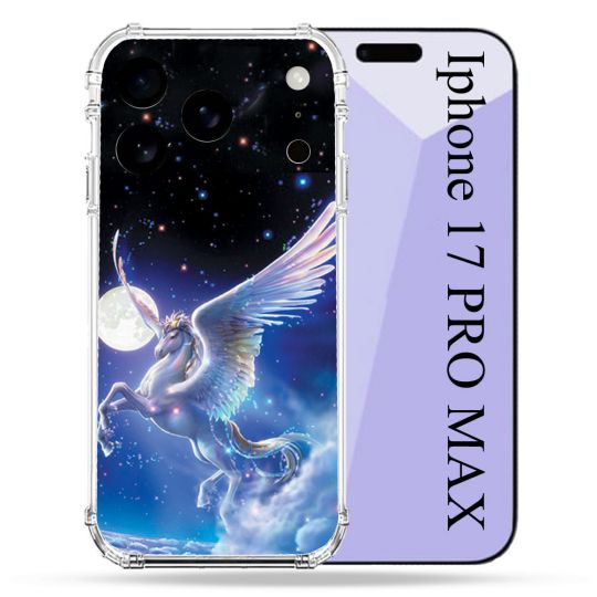 Coque Renforcée Pour Iphone 17 Pro Max Fantastique Licorne Céleste