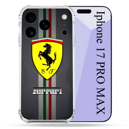Coque Renforcée Pour Iphone 17 Pro Max Ferrari Carbone