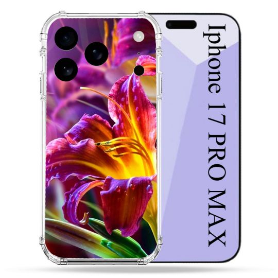 Coque Renforcée Pour Iphone 17 Pro Max Fleur Lys Color