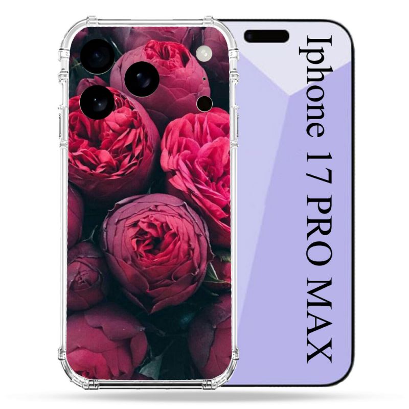 Coque Renforcée Pour Iphone 17 Pro Max Fleur Pivoine