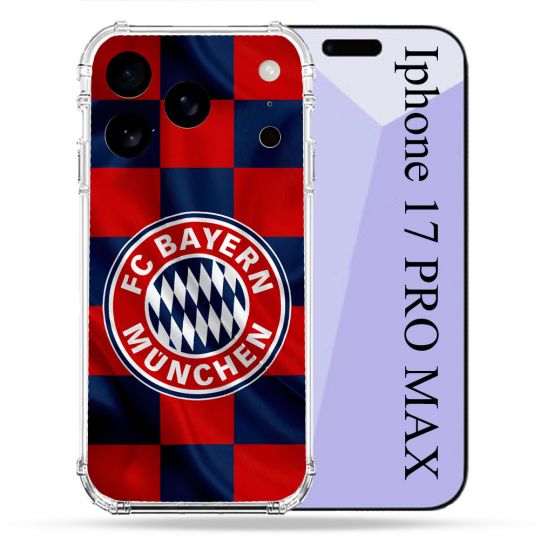 Coque Renforcée Pour Iphone 17 Pro Max Foot Bayern Munich Carreaux