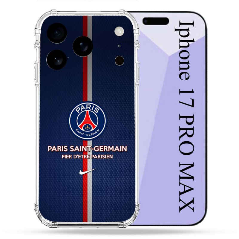 Coque Renforcée Pour Iphone 17 Pro Max Foot PSG Fier