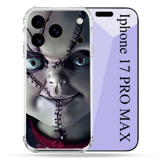 Coque Renforcée Pour Iphone 17 Pro Max Horreur Chucky Cicatrice