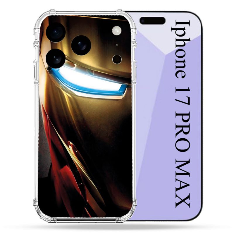Coque Renforcée Pour Iphone 17 Pro Max Iron Man Casque