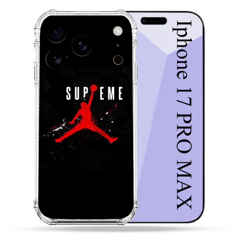 Coque Renforcée Pour Iphone 17 Pro Max Jordan Supreme Noir