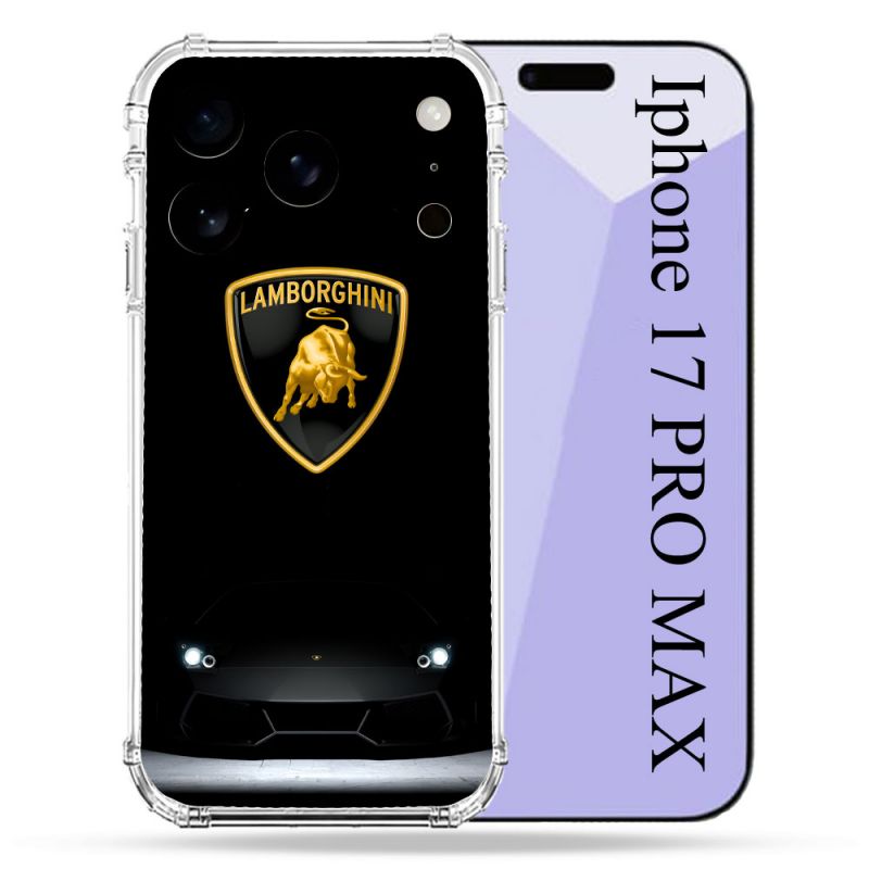 Coque Renforcée Pour Iphone 17 Pro Max Lamborghini Noir