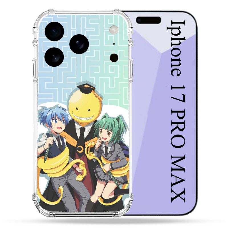 Coque Renforcée Pour Iphone 17 Pro Max Manga Assassination Classroom Kuro Trio