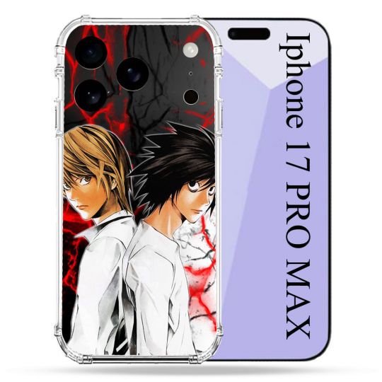 Coque Renforcée Pour Iphone 17 Pro Max Manga Death Note Duo