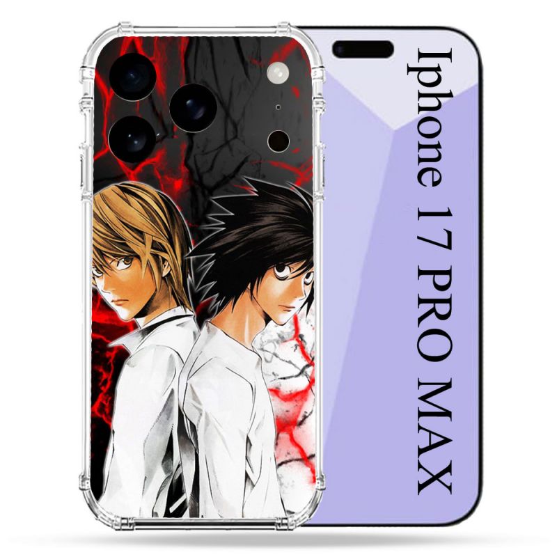Coque Renforcée Pour Iphone 17 Pro Max Manga Death Note Duo