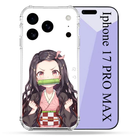 Coque Renforcée Pour Iphone 17 Pro Max Manga Demon Slayer Nezuko