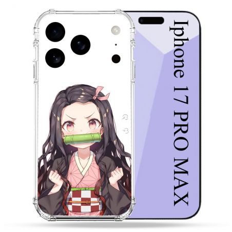 Coque Renforcée Pour Iphone 17 Pro Max Manga Demon Slayer Nezuko