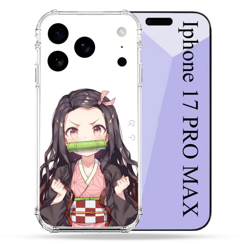 Coque Renforcée Pour Iphone 17 Pro Max Manga Demon Slayer Nezuko
