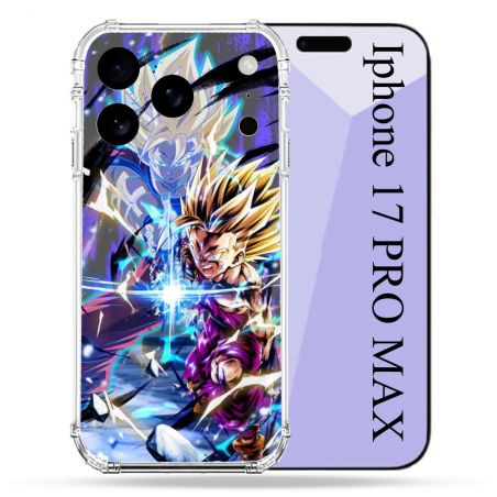 Coque Renforcée Pour Iphone 17 Pro Max Manga Dragon Ball Sangohan Duo