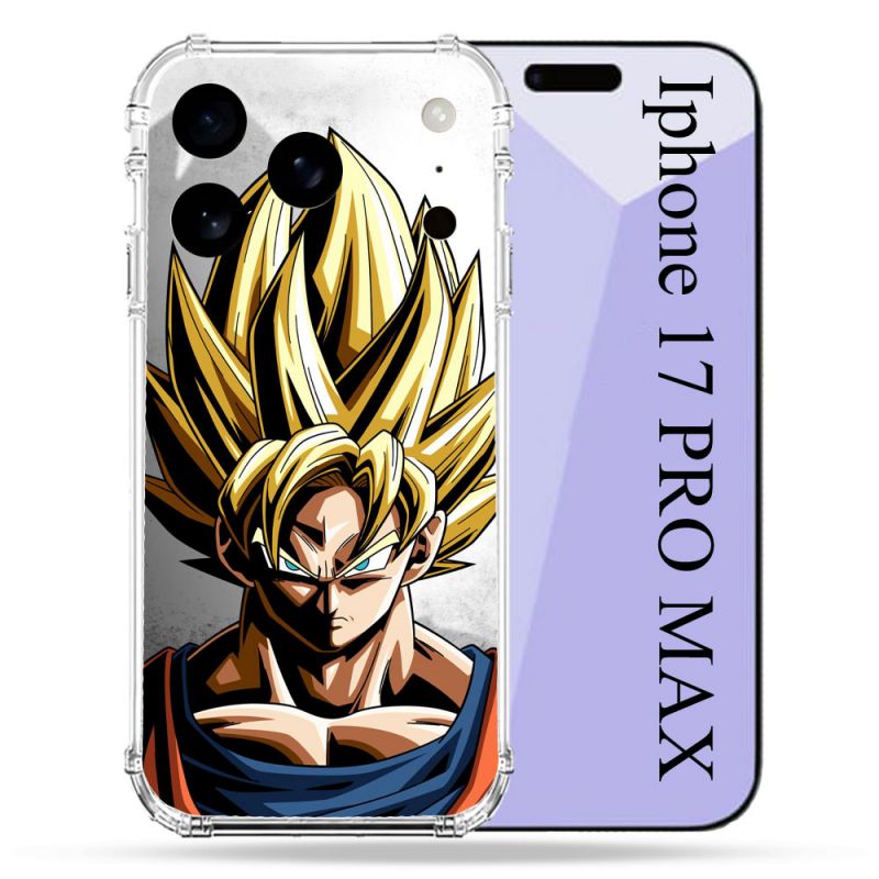 Coque Renforcée Pour Iphone 17 Pro Max Manga Dragon Ball Sangoku Portrait