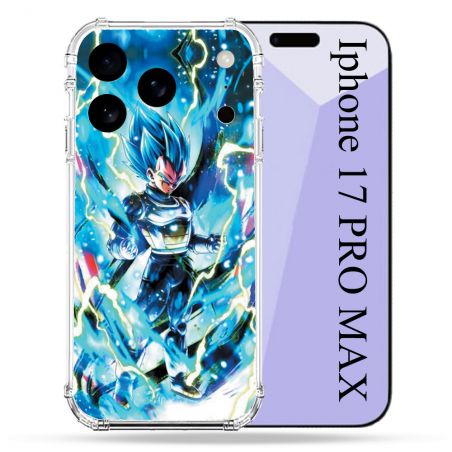 Coque Renforcée Pour Iphone 17 Pro Max Manga Dragon Ball Vegeta Bleu