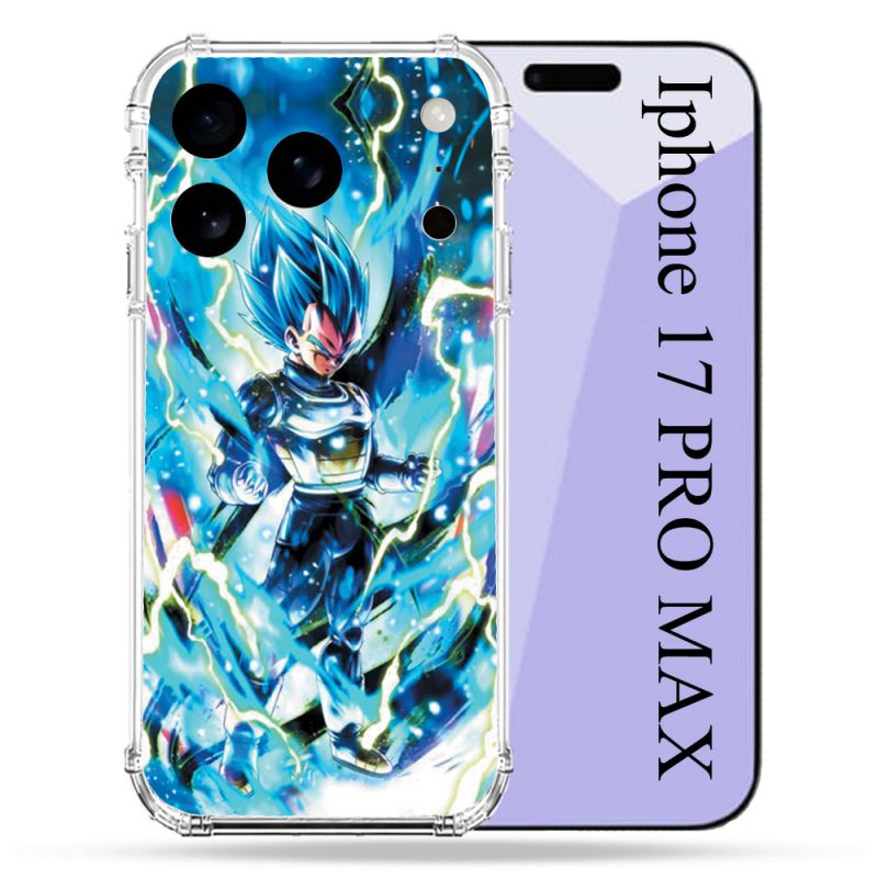 Coque Renforcée Pour Iphone 17 Pro Max Manga Dragon Ball Vegeta Bleu