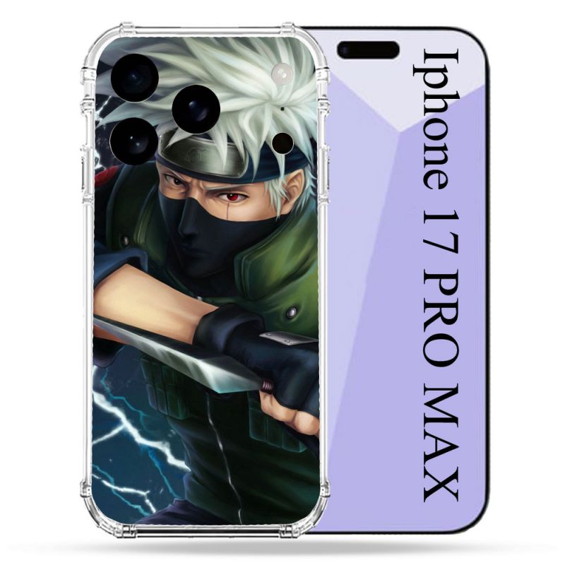 Coque Renforcée Pour Iphone 17 Pro Max Manga Naruto Kakashi Dark