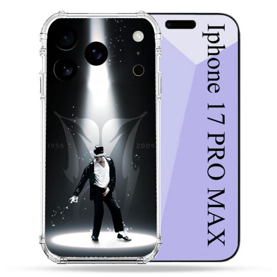 Coque Renforcée Pour Iphone 17 Pro Max Michael Jackson Noir