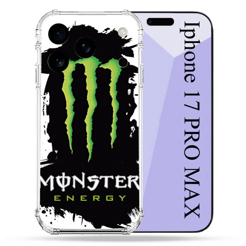 Coque Renforcée Pour Iphone 17 Pro Max Monster Energy Tache