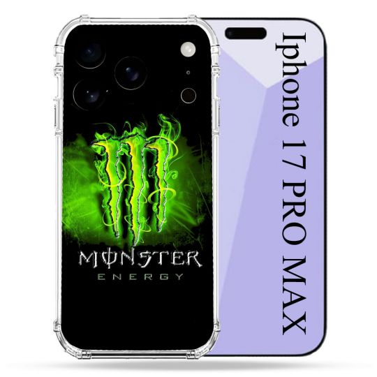 Coque Renforcée Pour Iphone 17 Pro Max Monster Energy Vert