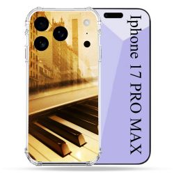 Coque Renforcée Pour Iphone 17 Pro Max Musique Piano Retro