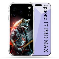 Coque Renforcée Pour Iphone 17 Pro Max Musique Rock Loup