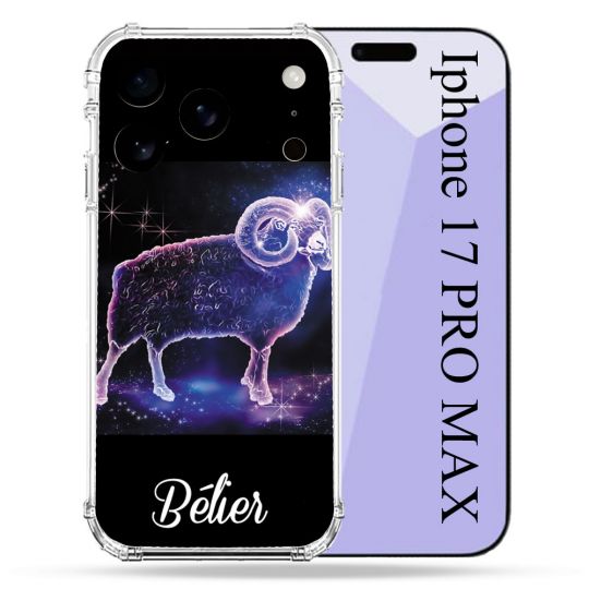 Coque Renforcée Pour Iphone 17 Pro Max Signe Zodiaque 2 Bélier