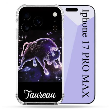 Coque Renforcée Pour Iphone 17 Pro Max Signe Zodiaque 2 Taureau