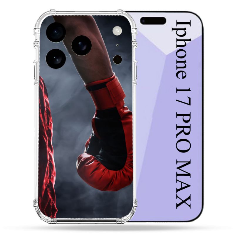 Coque Renforcée Pour Iphone 17 Pro Max Sport Boxe Gant Rouge