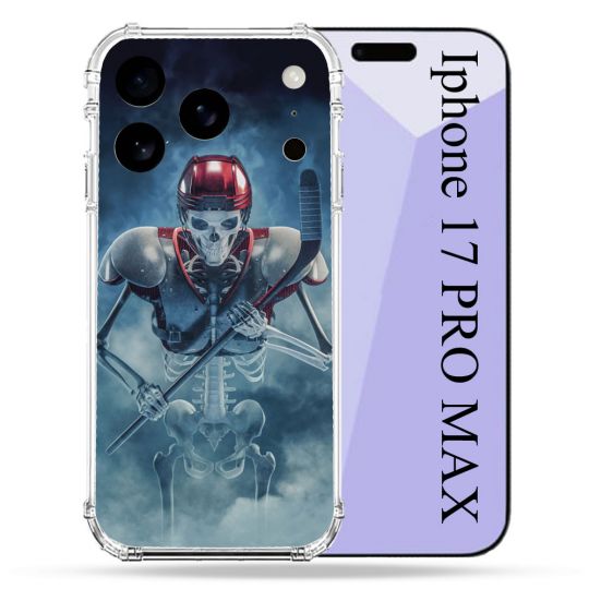 Coque Renforcée Pour Iphone 17 Pro Max Sport Hockey Squelette