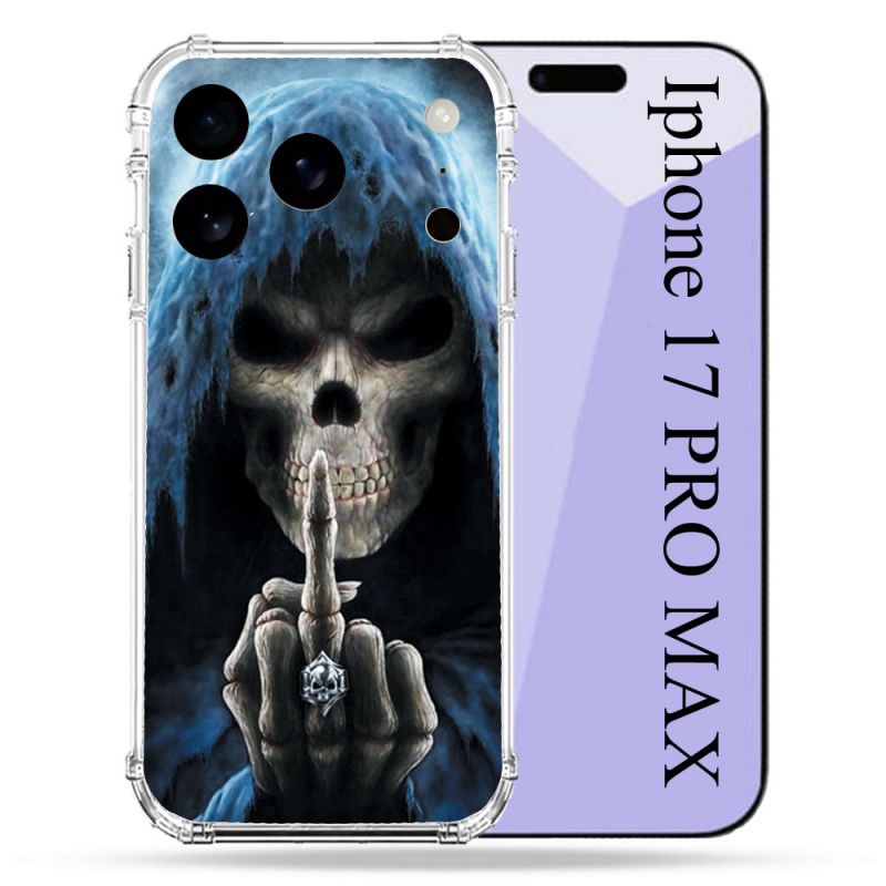 Coque Renforcée Pour Iphone 17 Pro Max Tete de Mort Doigt
