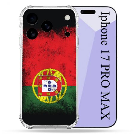 Coque Renforcée Pour Iphone 17 Pro Max Voyage Portugal Drapeau
