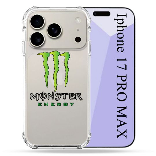 Coque Renforcée Transparente Pour Iphone 17 Pro Max Monster Energy