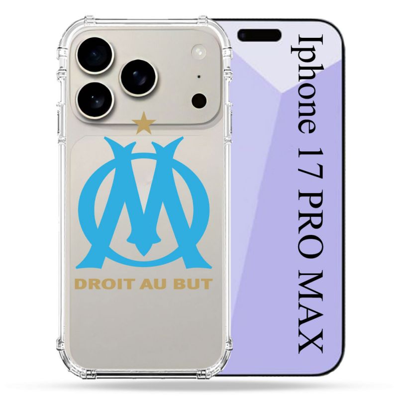 Coque Renforcée Transparente Pour Iphone 17 Pro Max Foot Olympique Marseille OM