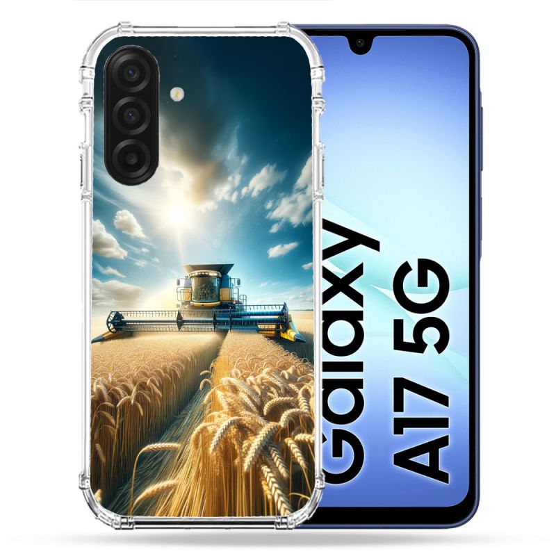 Coque Renforcée Pour Samsung Galaxy A17 5G Agriculture Moissonneuse Blé