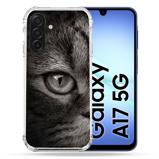 Coque Renforcée Pour Samsung Galaxy A17 5G Animal Chat Gris