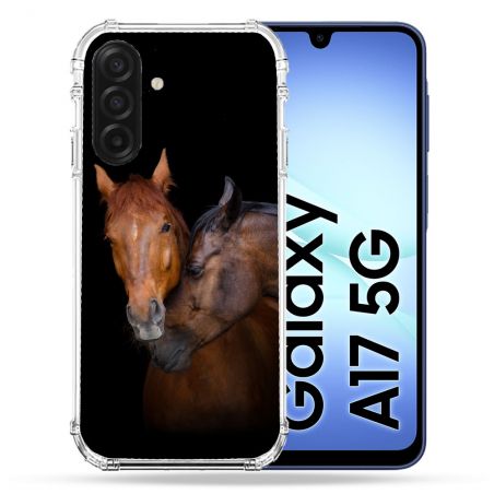Coque Renforcée Pour Samsung Galaxy A17 5G Animal Cheval Marron