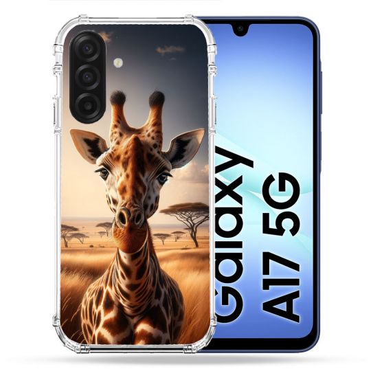 Coque Renforcée Pour Samsung Galaxy A17 5G Animal Girafe Savane