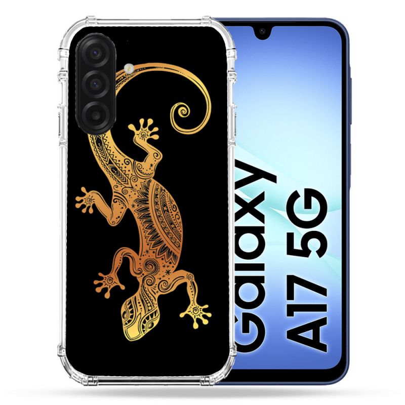 Coque Renforcée Pour Samsung Galaxy A17 5G Animal Lezard Noir
