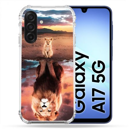 Coque Renforcée Pour Samsung Galaxy A17 5G Animal Lion Reflet