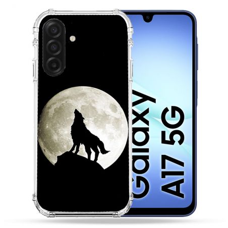 Coque Renforcée Pour Samsung Galaxy A17 5G Animal Loup Noir