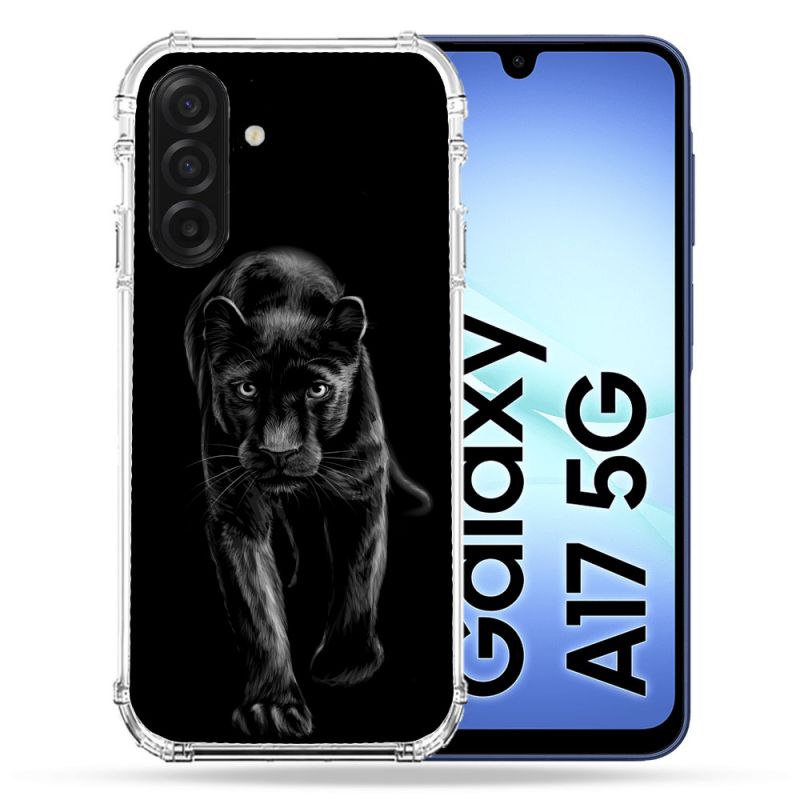 Coque Renforcée Pour Samsung Galaxy A17 5G Animal Panthère Noire